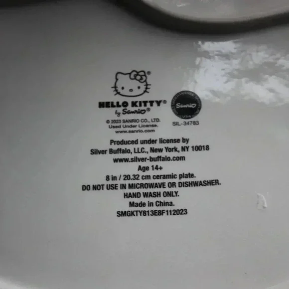 Hello Kitty Sanrio Jewelry Tray/Decorative Plate Gold Bow - Picture 4 of 7